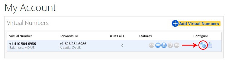 Tossable Digits Support: Step 2: How to Change your Forwarding Phone Number